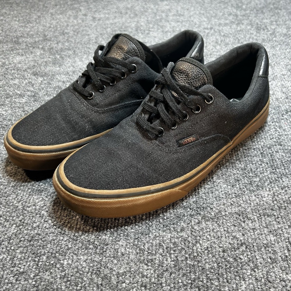 Vans Era 59 CL Black Denim Gum Skate Shoes Mens Size 10 Low Top Sneakers Canvas